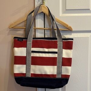 Lands' End American Flag Canvas Tote